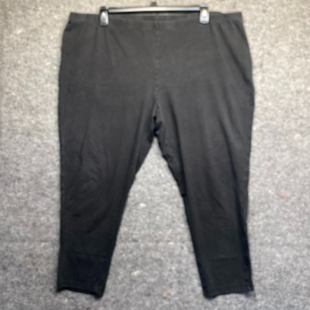 Faded Glory Womens Leggings Black Pull On Plus Size 4X 26-28 Skinny High Rise